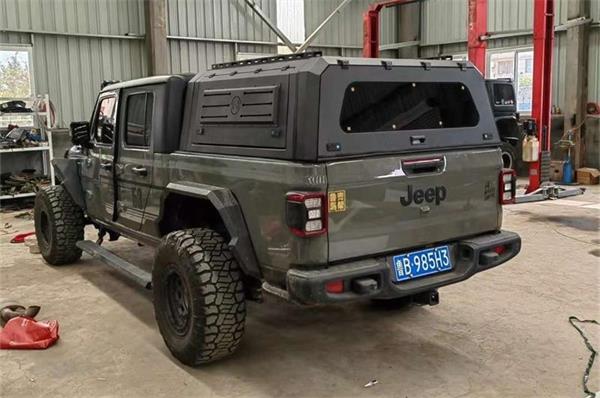 Jeep角斗士皮卡车改装-锰钢三开门后箱高盖